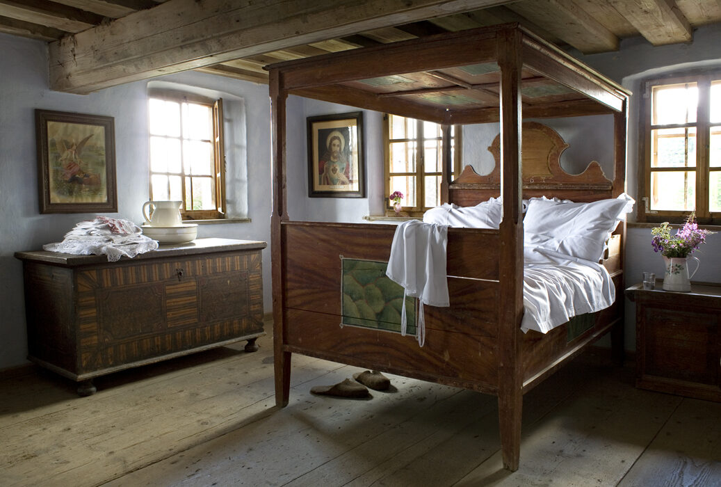 Schlafkammer im Austragshaus Petzihof