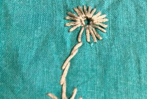 Foto gestickte Blume