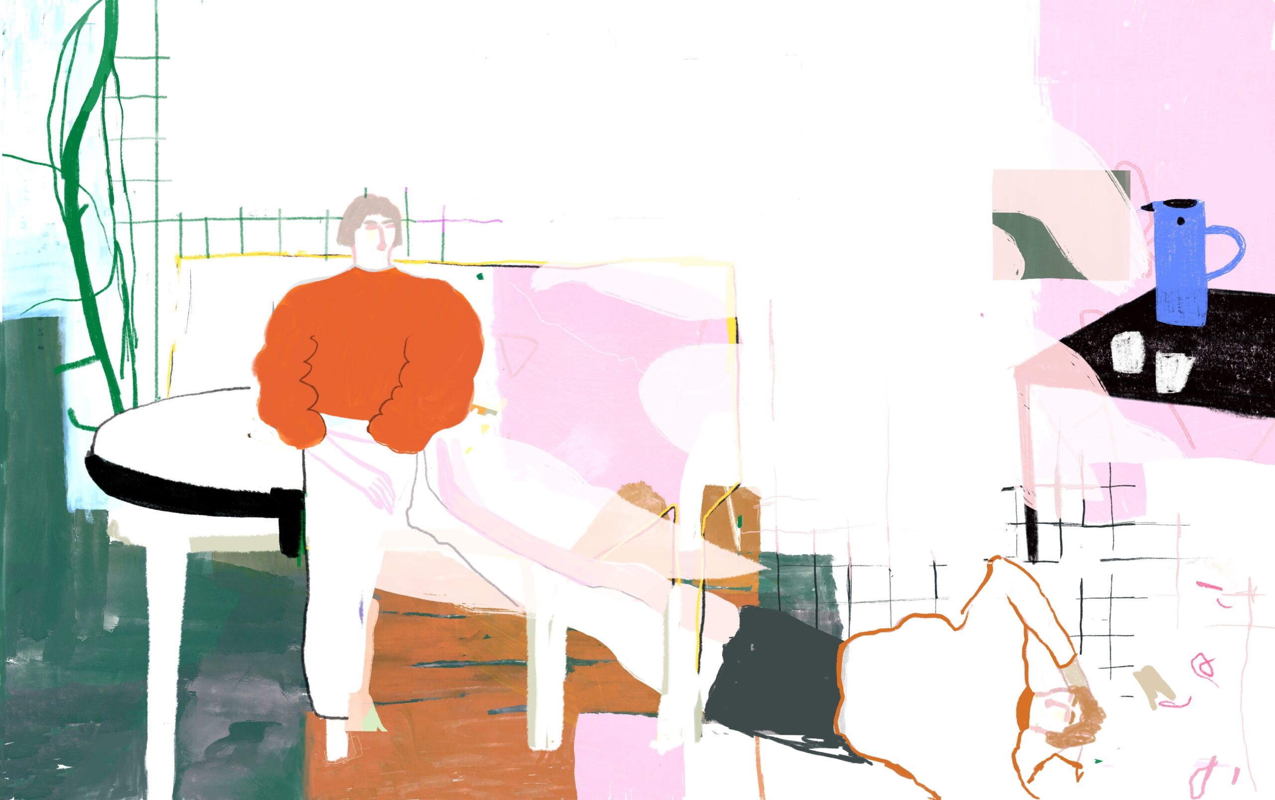 Schwellenangst Illustration