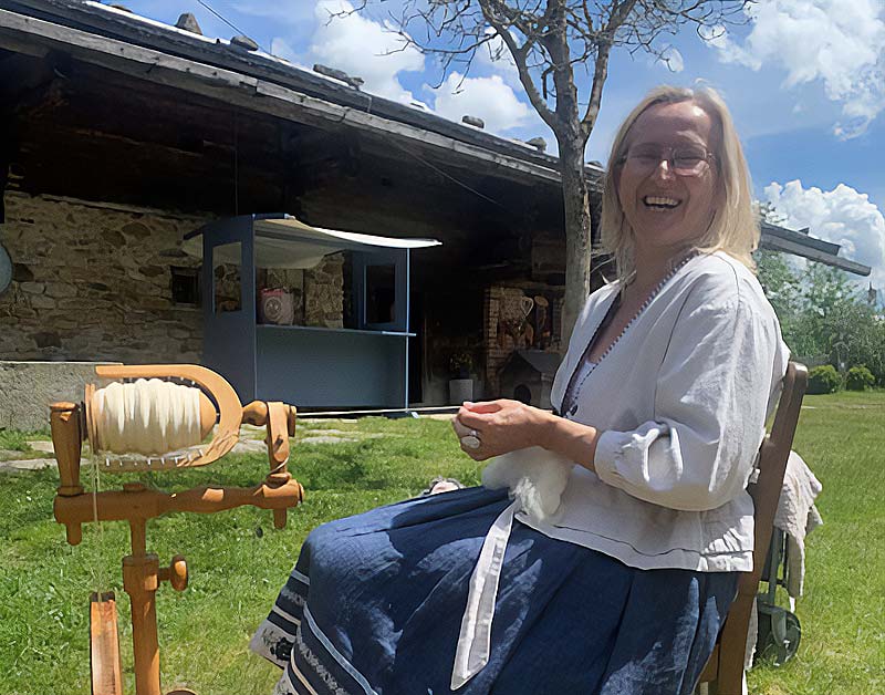 Wolle spinnen im Kapplhof