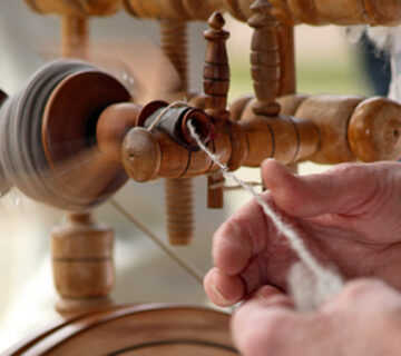 Wolle spinnen im Kapplhof